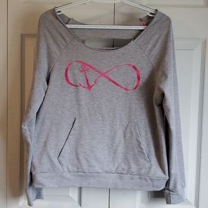 Miss Popular swoop/off the shoulder sweater